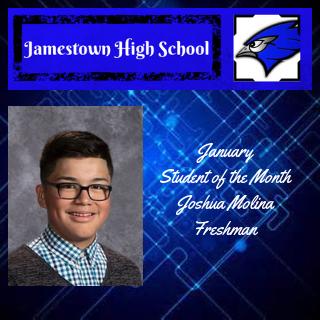 Joshua Molina January Student of the Month