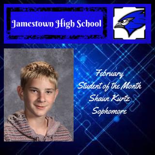Shaun Kurtz February Student of the Month