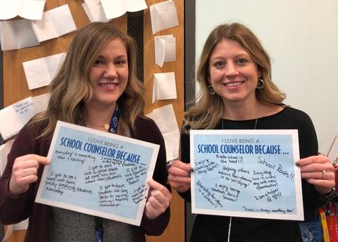JMS Guidance Counselors-(left) Lindsay Quichocho and (right) Danielle Giesler